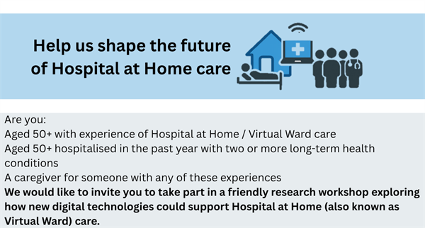 Invitation take part in a research workshop ‘New Technologies for Hospital at Home Care’