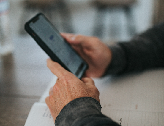 phone in person's hands